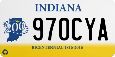 IN license plate 970CYA