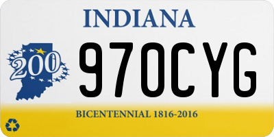 IN license plate 970CYG