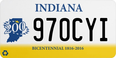IN license plate 970CYI