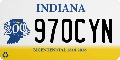 IN license plate 970CYN