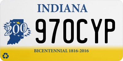IN license plate 970CYP
