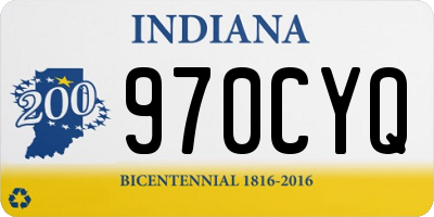 IN license plate 970CYQ