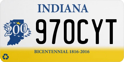 IN license plate 970CYT