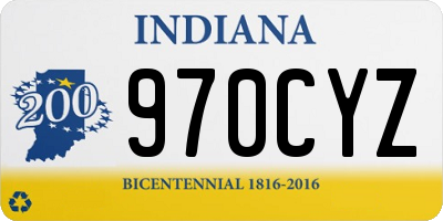 IN license plate 970CYZ