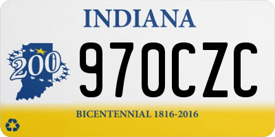 IN license plate 970CZC