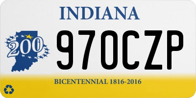 IN license plate 970CZP