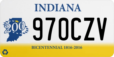 IN license plate 970CZV