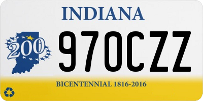 IN license plate 970CZZ
