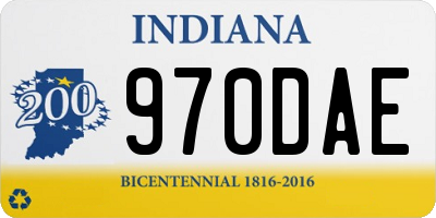 IN license plate 970DAE