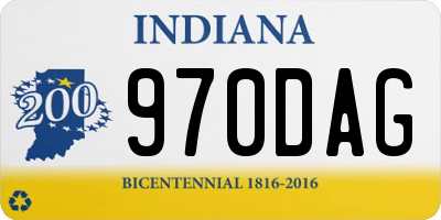 IN license plate 970DAG
