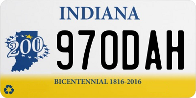 IN license plate 970DAH