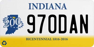 IN license plate 970DAN