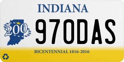 IN license plate 970DAS
