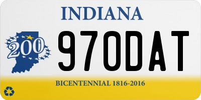 IN license plate 970DAT