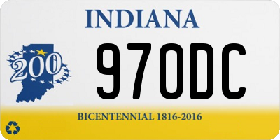 IN license plate 970DC