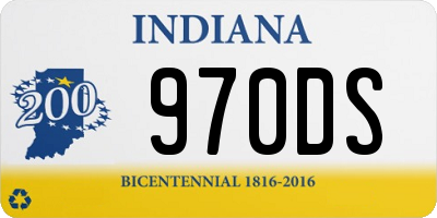 IN license plate 970DS