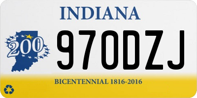 IN license plate 970DZJ
