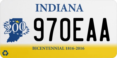 IN license plate 970EAA