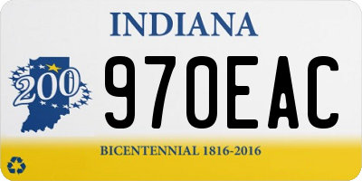 IN license plate 970EAC