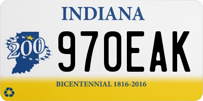 IN license plate 970EAK