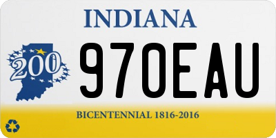 IN license plate 970EAU
