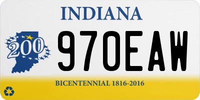 IN license plate 970EAW