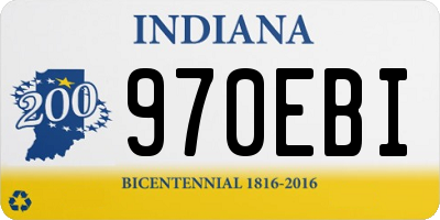 IN license plate 970EBI