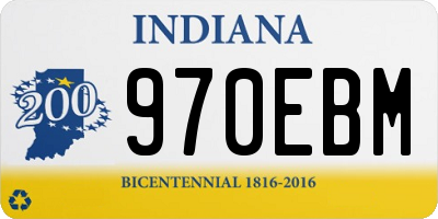 IN license plate 970EBM