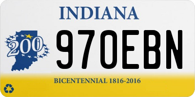 IN license plate 970EBN