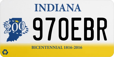 IN license plate 970EBR
