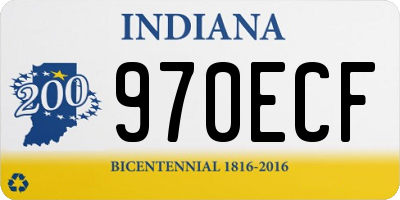 IN license plate 970ECF