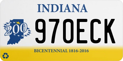 IN license plate 970ECK