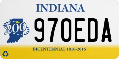 IN license plate 970EDA
