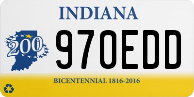 IN license plate 970EDD