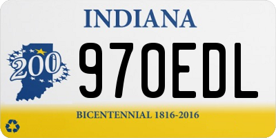IN license plate 970EDL