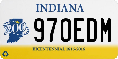 IN license plate 970EDM