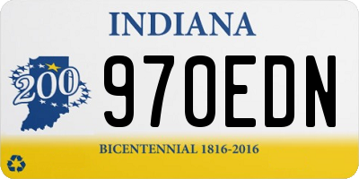 IN license plate 970EDN