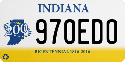 IN license plate 970EDO