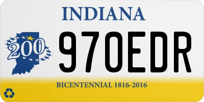 IN license plate 970EDR