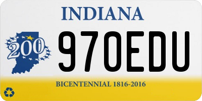 IN license plate 970EDU