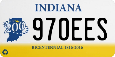 IN license plate 970EES