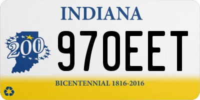 IN license plate 970EET