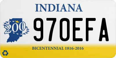IN license plate 970EFA