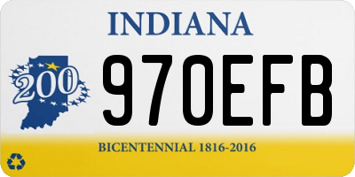IN license plate 970EFB