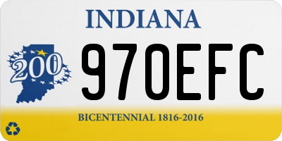 IN license plate 970EFC