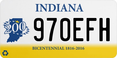 IN license plate 970EFH