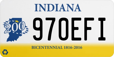 IN license plate 970EFI