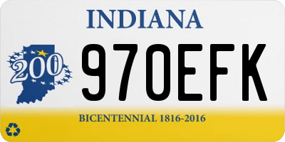 IN license plate 970EFK