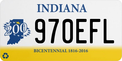 IN license plate 970EFL
