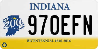 IN license plate 970EFN